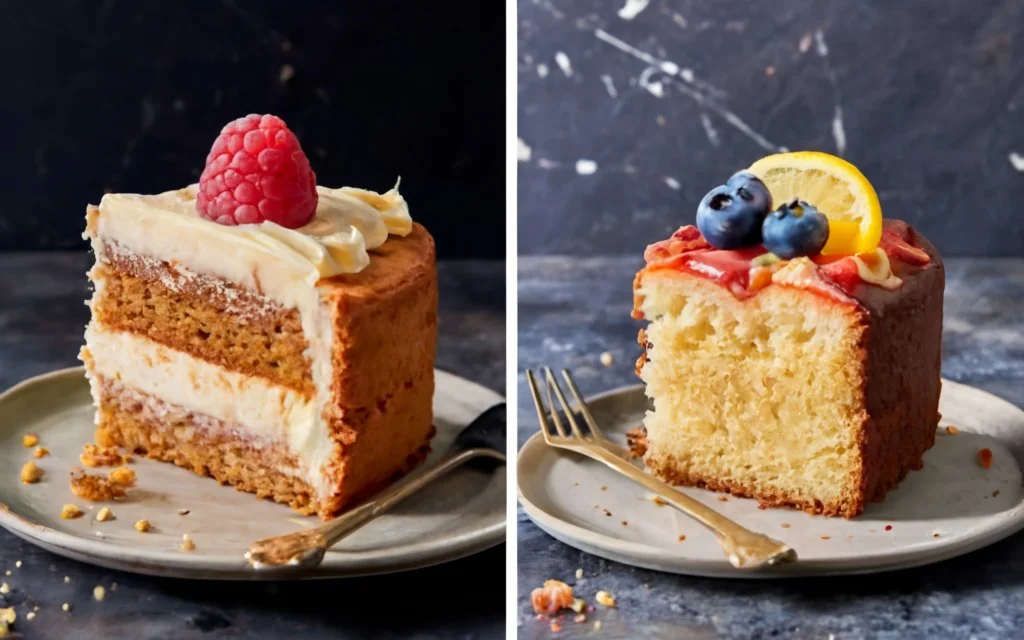 difference between butter cake and sponge cake