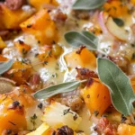 Butternut Squash and Apple Casserole with Sausage