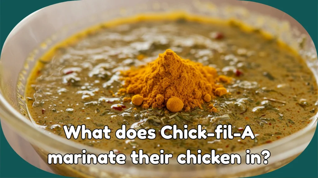 What does Chick-fil-A marinate their chicken in